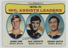 1971-72 Topps League Leaders Johnny Bucyk Bobby Orr Phil Esposito #2 HOF 12w4