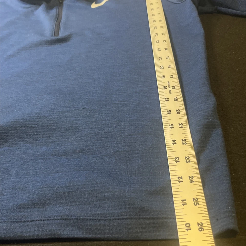 Nike Running Dri-FIT Pullover 1/4 Zip Long Sleeve Blue Athletic Shirt XL - Image 2 of 4