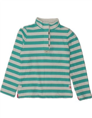 Joules Damen Sweatshirt Pullover mit Knopfleiste UK 10 Small türkis gestreift WH14