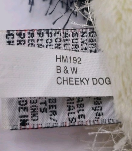Ganz Webkinz Black & White Cheeky Dog 6" Puppy Black Spot White Plush Toy Hm 192 - Picture 9 of 10