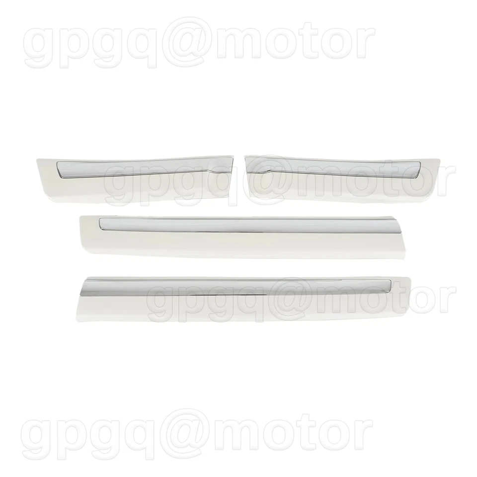 Para Toyota Land Cruiser LC200 2008-2021 Blanco Perla Carrocería Moldura Cubierta Borde Foto 2 de 4