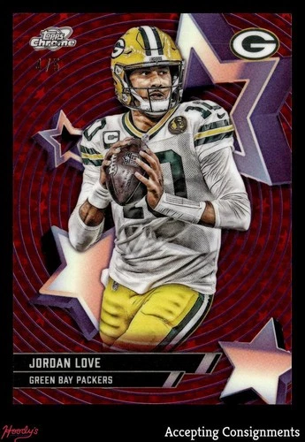 2025 Topps Cosmic Chrome Jordan Love Red Refractor (RAW)