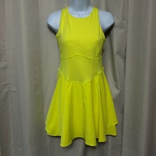 Lululemon Court Crush Tennis Dress Women's Sz 6 Electric Lemon Yellow Activewear