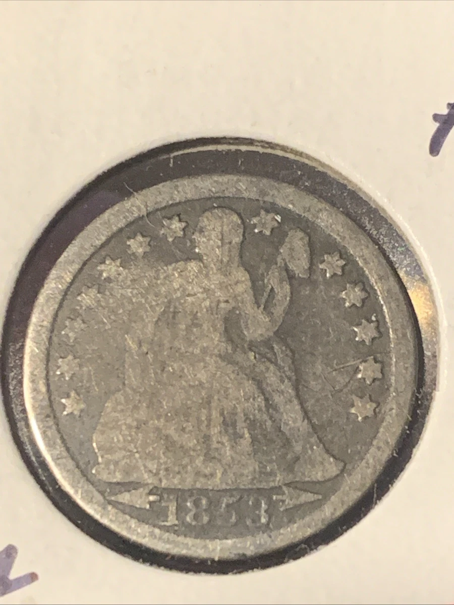 1854 年坐姿自由女神硬币(1837-1891) | eBay