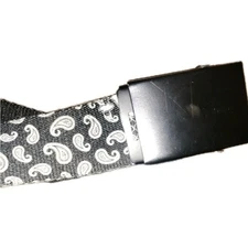 Y2K Vintage Bandana Print 1.5" Heavy Duty Metal Adjustable Buckle Nylon Belt