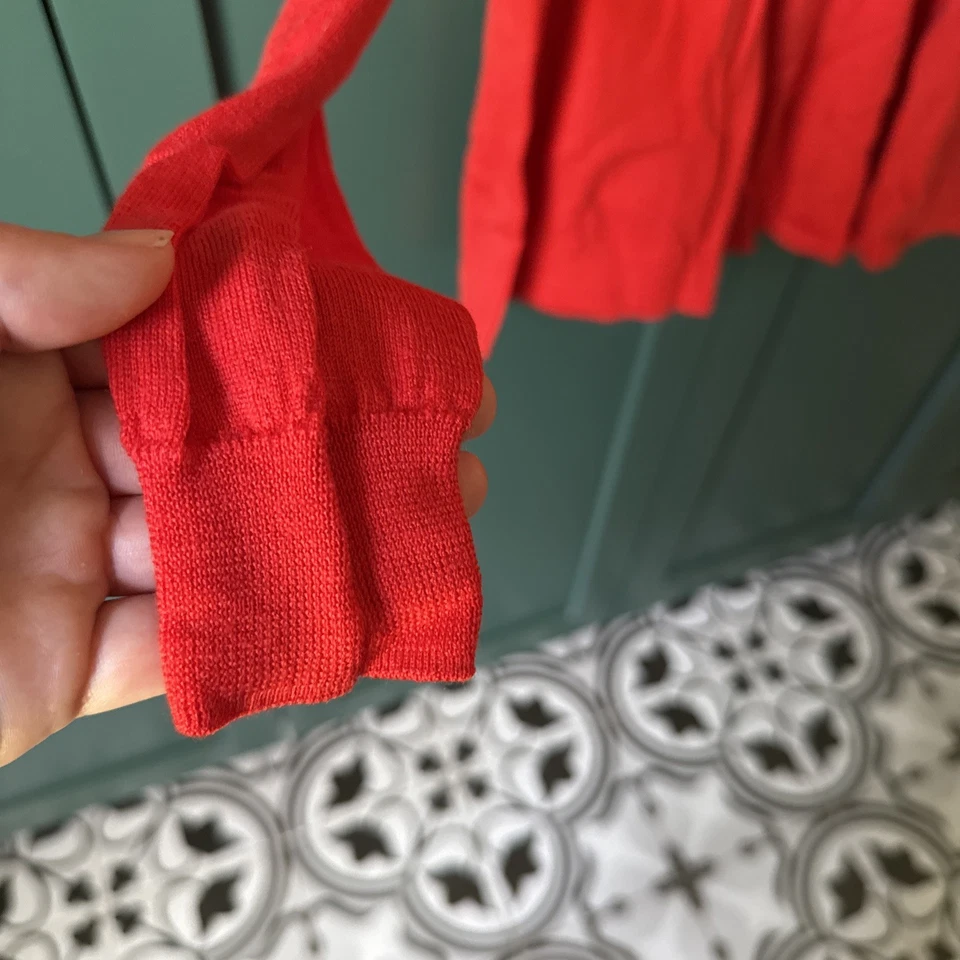 Suéter Vintage McQ Alexander McQueen Rojo 100% Lana XS Pequeño Manga Larga Foto 4 de 4