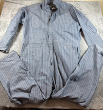 Vtg Berne Apparel Herringbone Coveralls 56T Blue Stripe Workwear Mechanic USA St