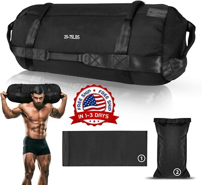Bolsa De Arena Ajustable Ejercicios Pesados Bolsa De Arena Suave Con Asas NEW US