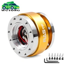 Gold Steering Wheel Quick Release Hub Adapter Snap Off Boss Kit  6 Holes