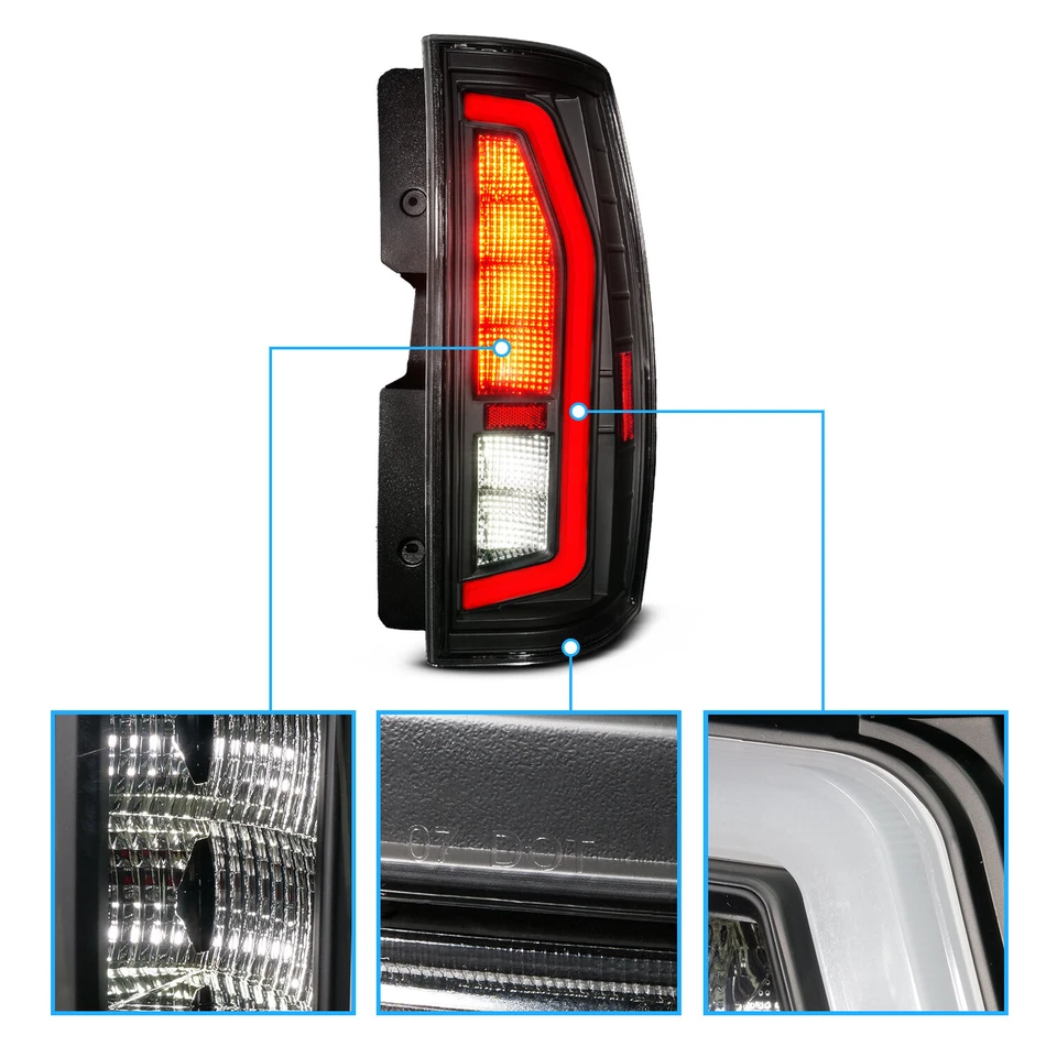 Luces traseras LED transparentes C 2007-2014 para GMC Yukon/Yukon XL Chevy Tahoe/Suburban Foto 4 de 4