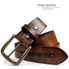 Classic Casual Jean Belt Vintage Style Genuine Leather Belt 1-1/2"(38mm) wide