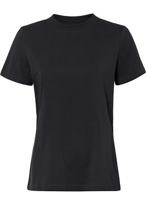Shirt aus Bio-Baumwolle Gr. 52/54 Schwarz Damen Basic-Shirt Tunika Neu*