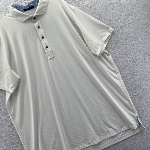 Greyson Polo Shirt Mens 2XL White Short Sleeve Collared Golf Work Tennis XXL New - Picture 4 of 14