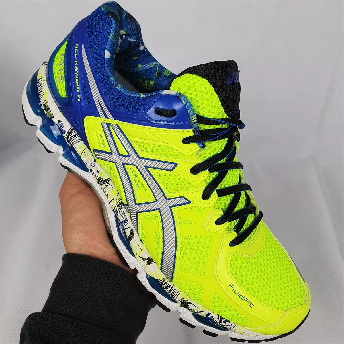 Size 8.5 US men s Asics Gel Kayano 21 Tokyo Marathon Blue Yellow Dead Stock