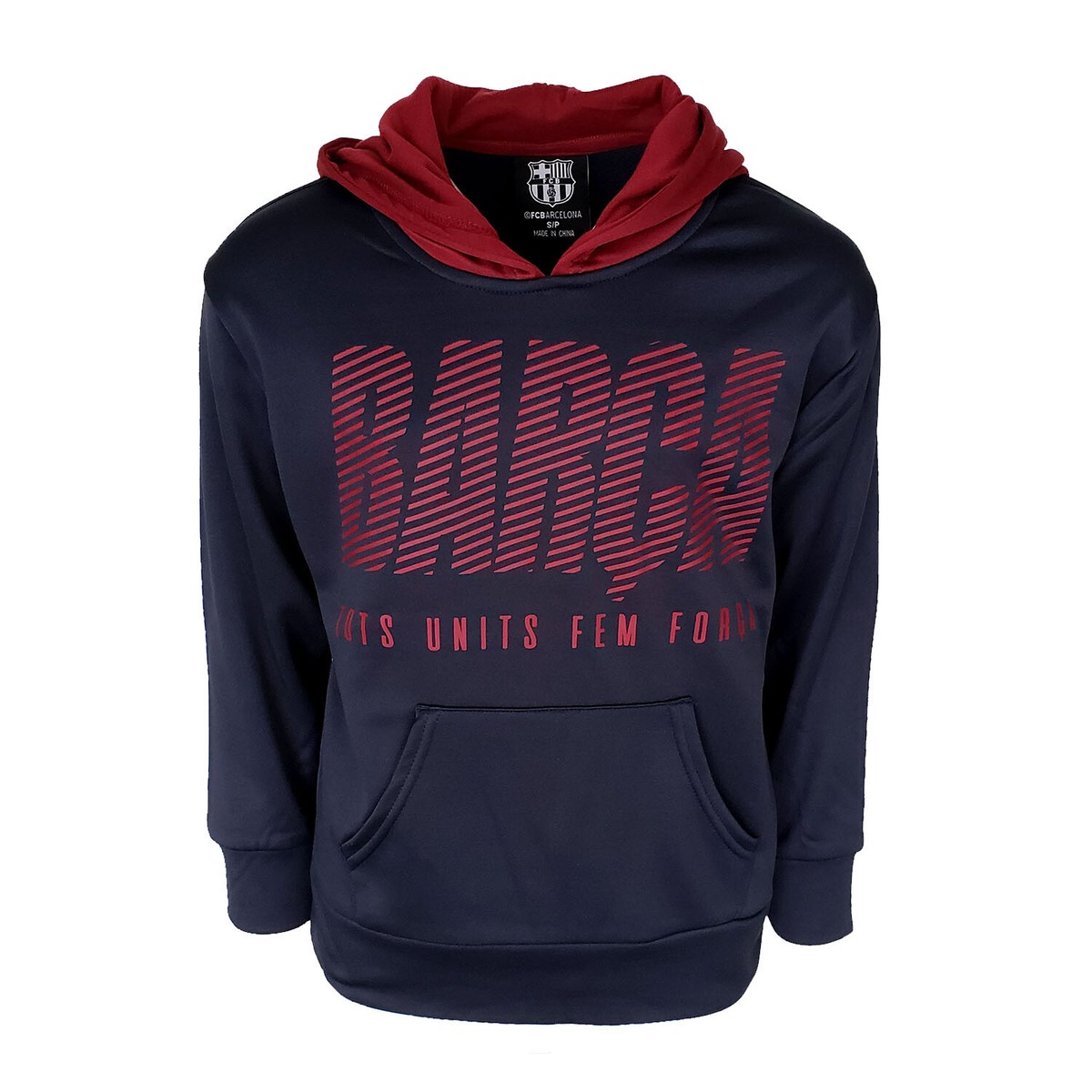 FCB BARCELONA Hoodie Hood Zip up Jacket blue new season messi Sweatshirt  youth