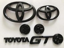 Set Front Rear Fender Emblem Badge For 2017 ~ 2020 GT86 Scion FRS Glossy Black