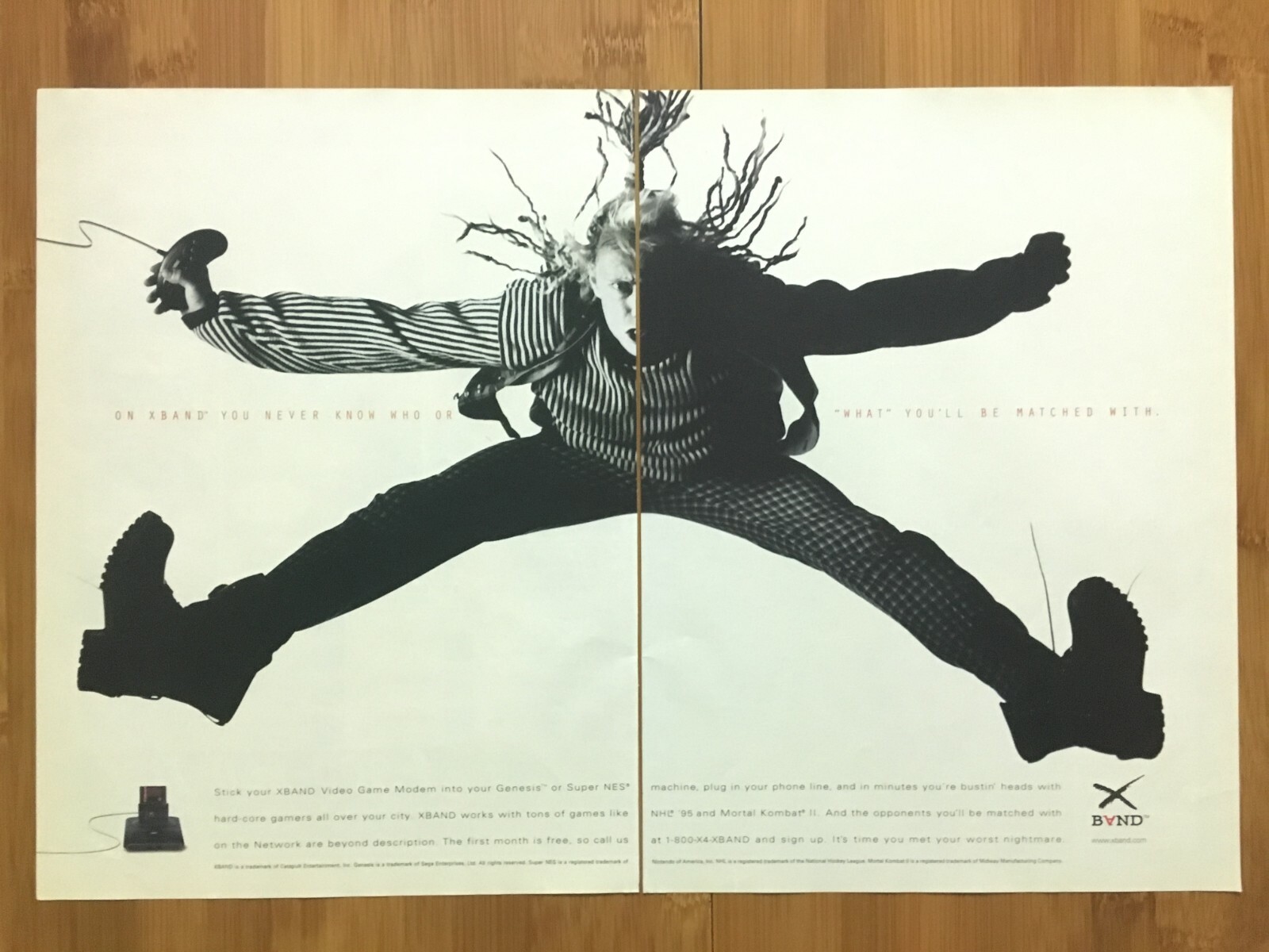 X-BAND Modem SNES Genesis 1994 Vintage Print Ad/Poster Official Promo ...