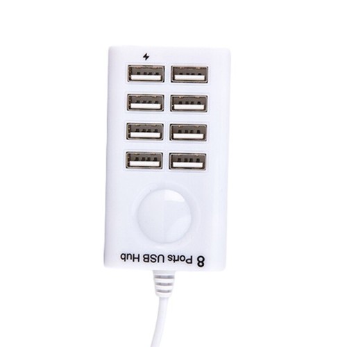 8Port USB 2.0 Hub with Current Protections 480Mbps Multiple Expander for - Zdjęcie 4 z 10
