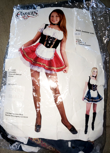 CHARADES BEER GARDEN GIRL HALLOWEEN COSTUME DRESS PETTICOAT NEW MSRP 39.99 - Picture 2 of 2