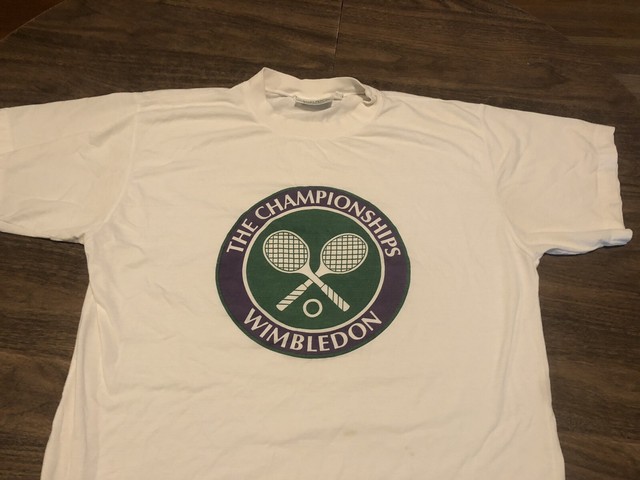 Vintage The Tennis Championships Wimbledon Medium White T Shirt | eBay