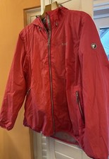 Regatta Lightweight Jacket Hot Pink/ Grey Accents Size 20 - Attached Hood Nwot