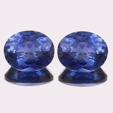 AAA Natural Ceylon Blue Sapphire Oval Cut Loose Gemstone Matched Pair 10x8 MM