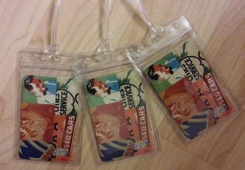 Fossil Luggage Tags - Colorful Playing Cards Traveler Suitcase ID Tag Set (3)