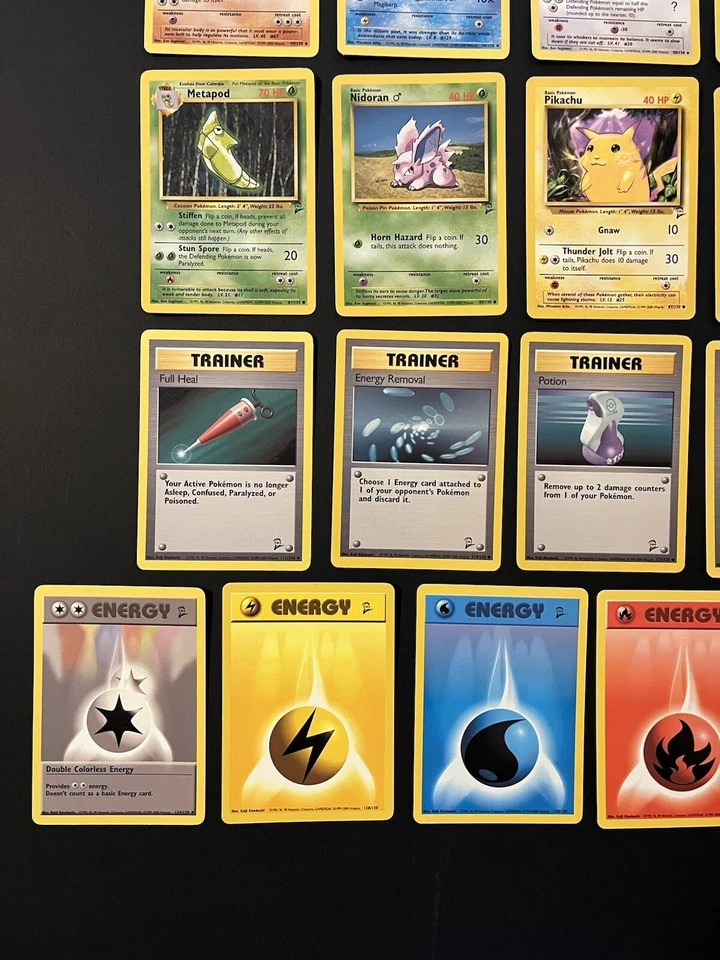 Pokémon Lotto 31 Carte Set Base 2 Inglese Near Mint Hitmonchan Nidoking Mewtwo - Immagine 4 di 4