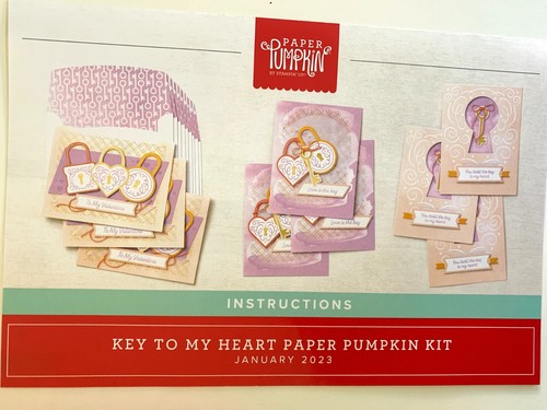 Stampin' Up! Paper Pumpkin OPEN PACKAGE January 2023 KEY TO MY HEART