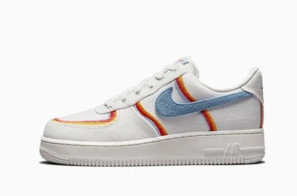 Nike Air Force 1 Low Sail Denim Swoosh W for sale | eBay