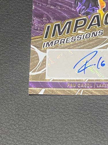 2022-23 Pau Gasol Gold Autograph /10 Impact Impressions Donruss Elite #II-PAU - Picture 7 of 7