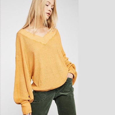 free people southside thermal pullover top
