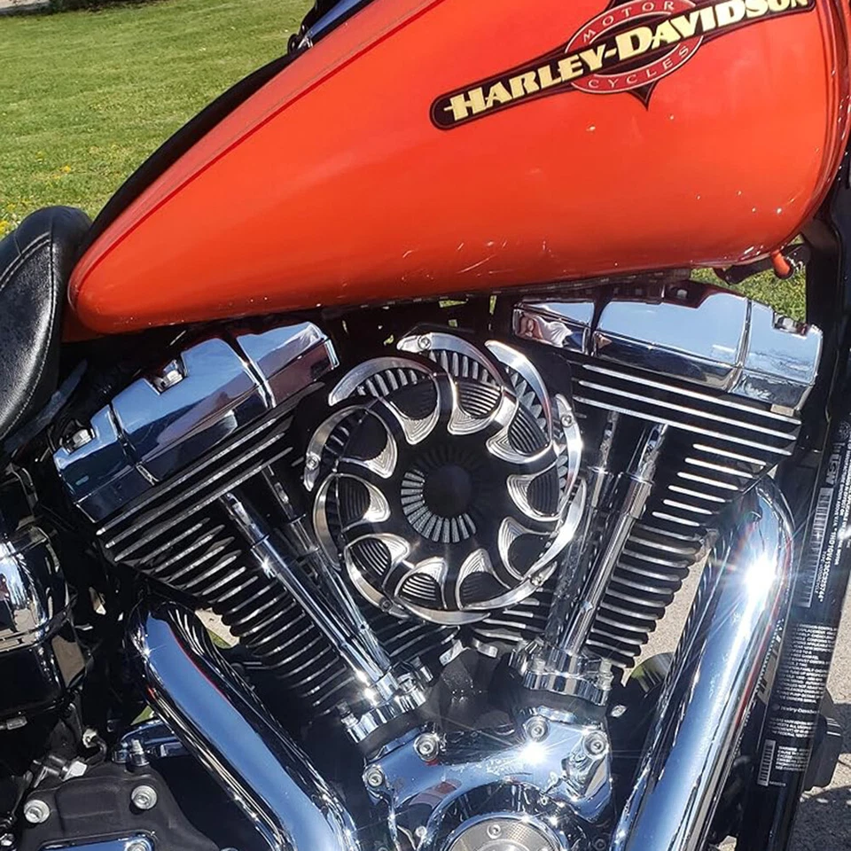 For harley Sportster XL Drift cut air cleaner filter intake 883 1200 1991-2024 Foto 2 de 4