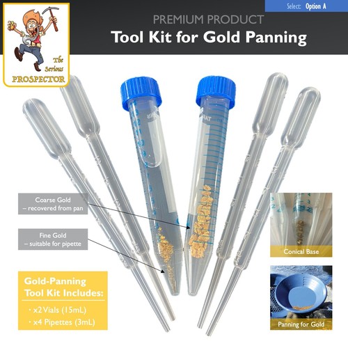 Gold Panning Tool Kit Options | pan gold flakes & nuggets | Minelab Pro-Gold - Picture 3 of 9