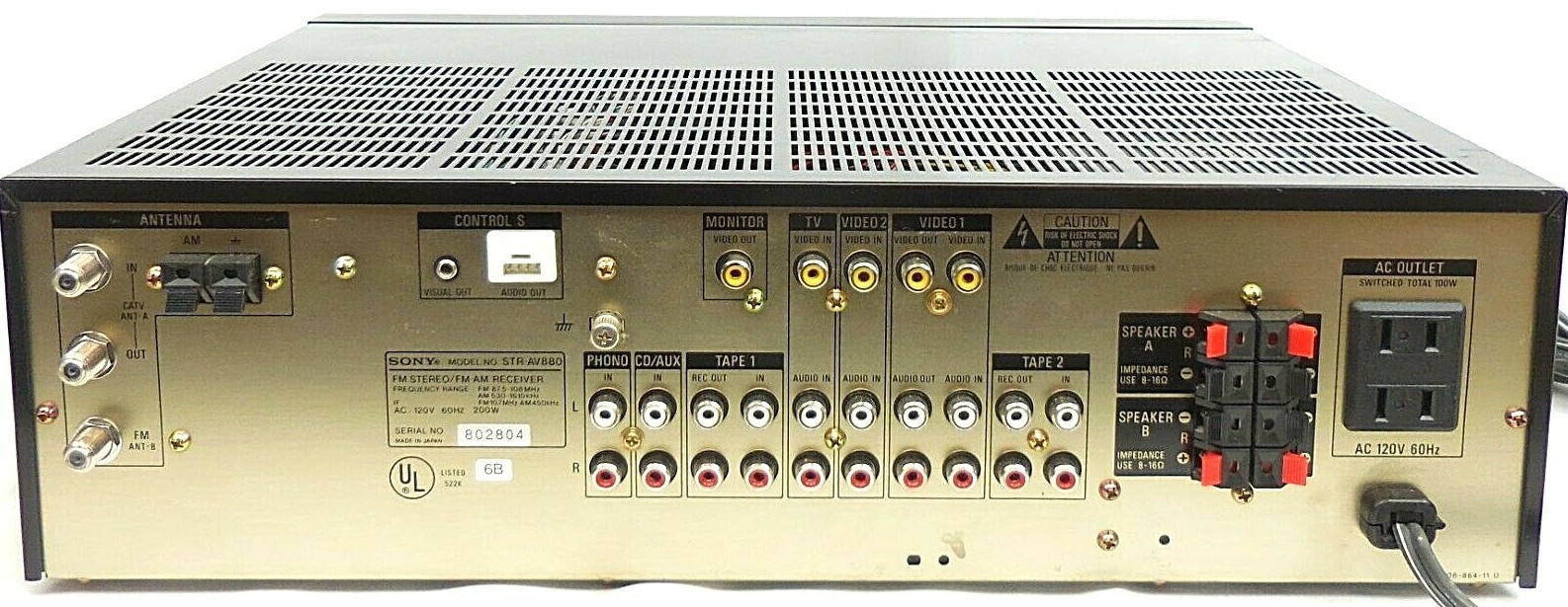 SONY STR-DE185 200W STEREO A/V RECEIVER (KX20) UK