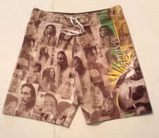 Bob Marley The Collection Mens Board Shorts Sz 38 All Over Graphic Summer Beach