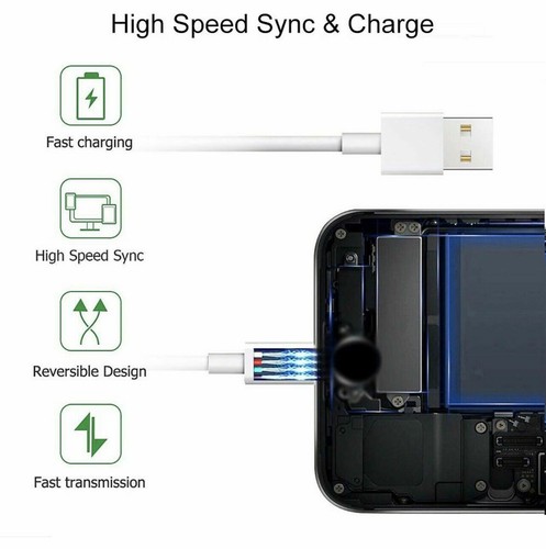 3x Original USB Charger Cable Cords For Apple iPhone7 P lus 8 X 11 12 13 13PRO - Picture 3 of 4