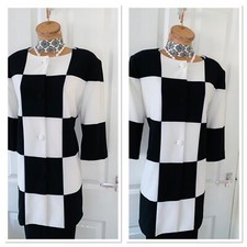 Joseph Ribkoff Black & Ibory Colour Block Jacket Uk Size 10