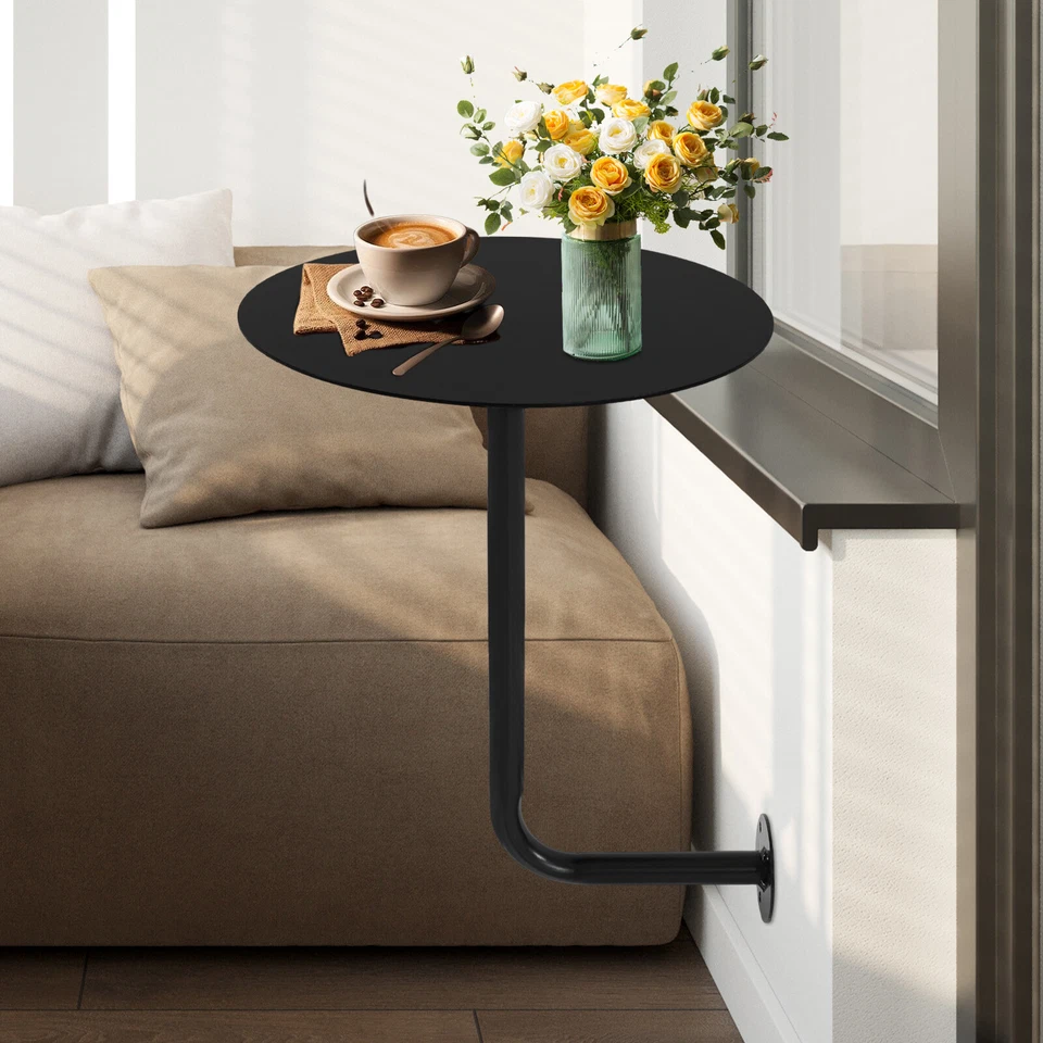 L-Type Coffee Table Bar Table Bar Height Pub Table Counter Table Wall Mounted US - Image 4 of 4