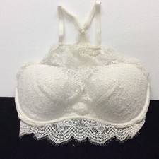 Victoria’s Secret PINK Lace Bralette Padded Pushup Pigeonnant Size M D-DD 2016