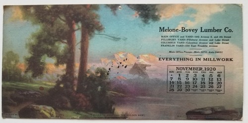 Melone-Bovey Lumber Co., Minneapolis, MN. 2 Ink Blotters 1920/1921 - Picture 2 of 5