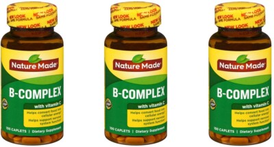 Nature Made B-Complex with Vitamin C 100ct **3 Pack**