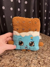 2013 Shopkins Plush Chocolate Brown Blue 7" Moose Enterprises
