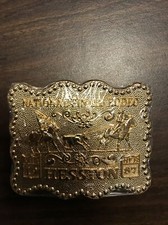 Hesston National Finals Rodeo 1987 Gold Belt Buckle Dealer Incentive
