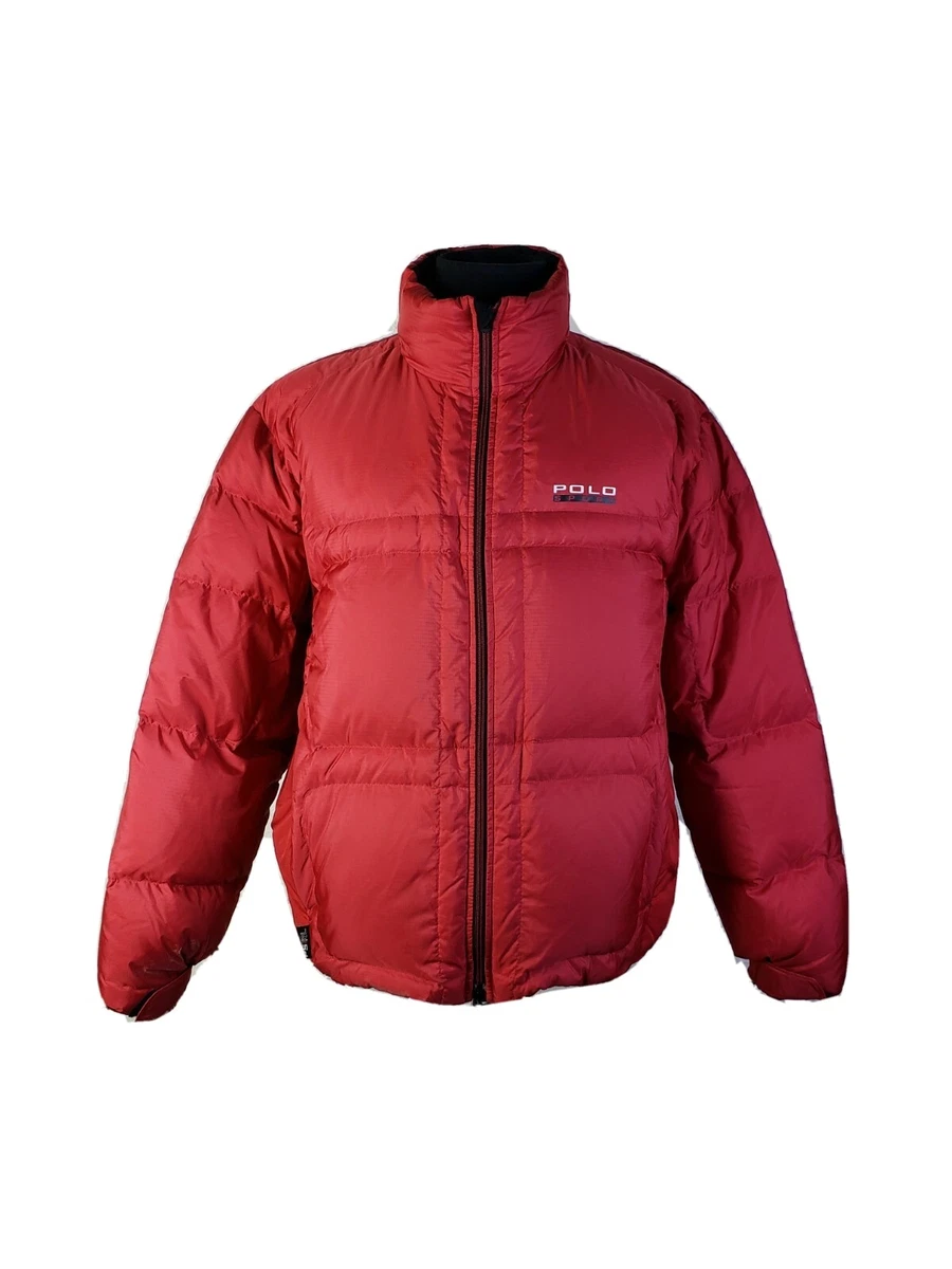 Red polo bubble coat new arrivals