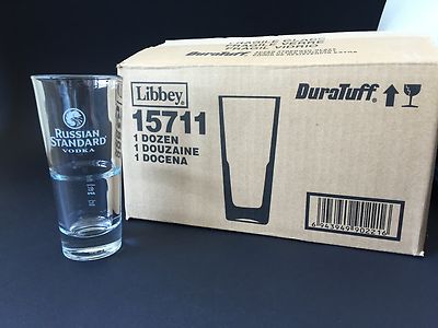 6x RUSSIAN STANDARD Vodka Glas Gläser NEU OVP Longdrink Cocktail