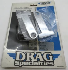 DS-112450 Drag Specialties Chrome Helmet Lock Extenders for Harley & others