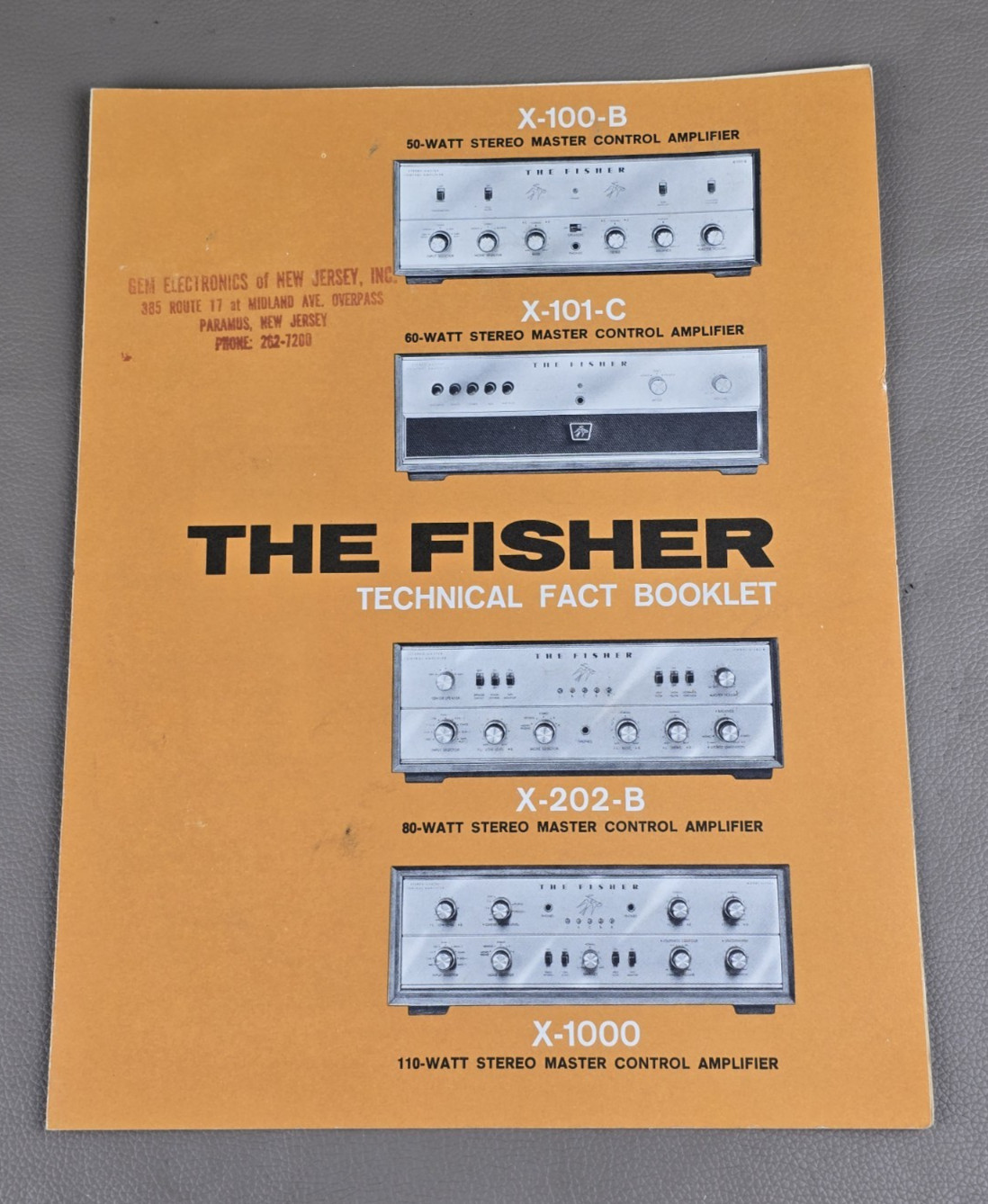 The Fisher X-100-B/X-101-C/X-202-B/X-1000 Brochure D-2971