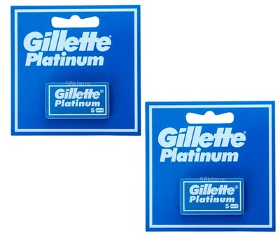 10 Gillette Platinum Rasierklingen für Rasierhobel Klingenmesser 2x 5er Pack OVP