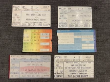 Six WWF Events 1982-1991. Ticket Stubs